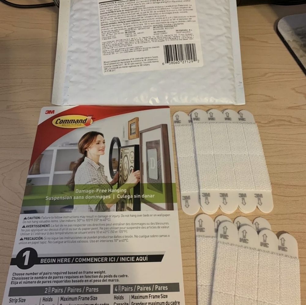 3m Command Small Picture Hanging Strips White -16 Pairs # Ph205-16NA